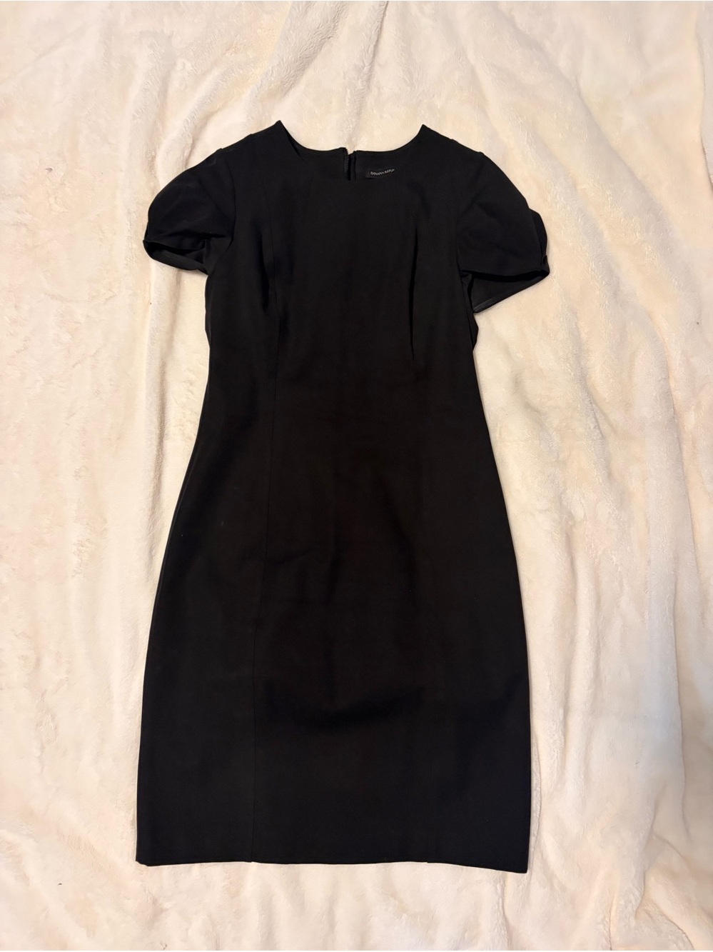 Banana Republic Classic Black Sheath Dress with Puff Sleeves